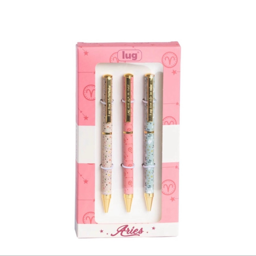 ✍️ Lug Aries Pen Trio with Gold Details. New in Box. 3 pack SET